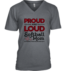 Proud And Loud Softball Mom Men's V-Neck Men's V-Neck - belovedtshirt