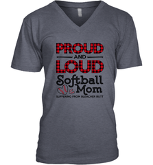 Proud And Loud Softball Mom Men's V-Neck Men's V-Neck - belovedtshirt