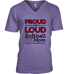 Proud And Loud Softball Mom Men's V-Neck Men's V-Neck - belovedtshirt