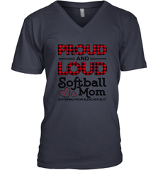 Proud And Loud Softball Mom Men's V-Neck Men's V-Neck - belovedtshirt