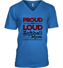 Proud And Loud Softball Mom Men's V-Neck Men's V-Neck - belovedtshirt