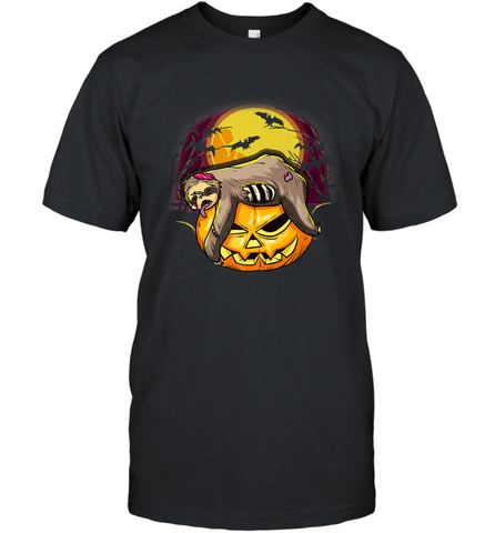 Halloween Sloth Zombie Jack O Lantern Pumpkin Trick Or Treat Men's T-Shirt Men's T-Shirt / Black / S Men's T-Shirt - belovedtshirt