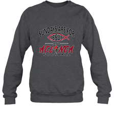 Sundays Are For Jesus and Atlanta Funny Christian Football Crewneck Sweatshirt Crewneck Sweatshirt - belovedtshirt