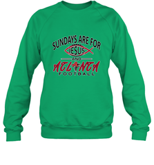 Sundays Are For Jesus and Atlanta Funny Christian Football Crewneck Sweatshirt Crewneck Sweatshirt - belovedtshirt