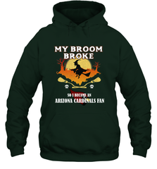 Broom Broke So I Became an Arizona Cardinals Fan  NFL Halloween Costume Hooded Sweatshirt Hooded Sweatshirt - belovedtshirt