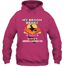Broom Broke So I Became an Arizona Cardinals Fan  NFL Halloween Costume Hooded Sweatshirt Hooded Sweatshirt - belovedtshirt