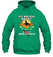 Broom Broke So I Became an Arizona Cardinals Fan  NFL Halloween Costume Hooded Sweatshirt Hooded Sweatshirt - belovedtshirt