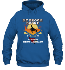 Broom Broke So I Became an Arizona Cardinals Fan  NFL Halloween Costume Hooded Sweatshirt Hooded Sweatshirt - belovedtshirt