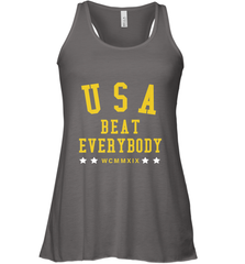 USA Beat Everybody Shirt _ USA Beat Everybody Women's Racerback Tank Women's Racerback Tank - belovedtshirt