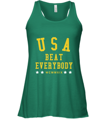 USA Beat Everybody Shirt _ USA Beat Everybody Women's Racerback Tank Women's Racerback Tank - belovedtshirt
