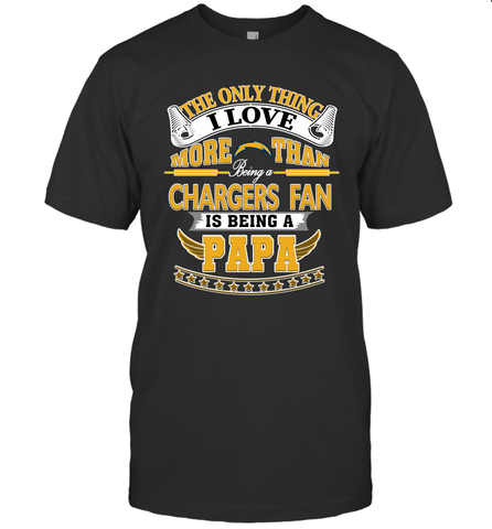 NFL The Only Thing I Love More Than Being A Los Angeles Chargers Fan Is Being A Papa Football Men's T-Shirt Men's T-Shirt / Black / S Men's T-Shirt - belovedtshirt