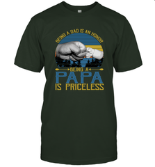 Being A Dad Is An Honor Being Papa Is Priceless Grandpa t Men's T-Shirt Apparel - belovedtshirt
