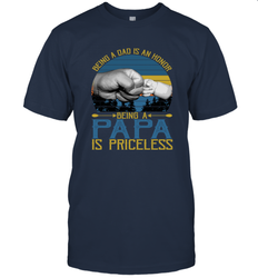 Being A Dad Is An Honor Being Papa Is Priceless Grandpa t Men's T-Shirt