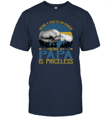Being A Dad Is An Honor Being Papa Is Priceless Grandpa t Men's T-Shirt Apparel - belovedtshirt