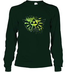 Legend Of Zelda Triforce Logo Paint Splatter Long Sleeve T-Shirt Long Sleeve T-Shirt - belovedtshirt
