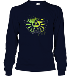Legend Of Zelda Triforce Logo Paint Splatter Long Sleeve T-Shirt