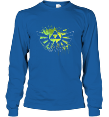 Legend Of Zelda Triforce Logo Paint Splatter Long Sleeve T-Shirt Long Sleeve T-Shirt - belovedtshirt