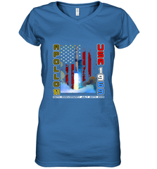 Apollo 11 50th Anniversary Moon Landing 1969 2019 Science Women's V-Neck T-Shirt Women's V-Neck T-Shirt - belovedtshirt