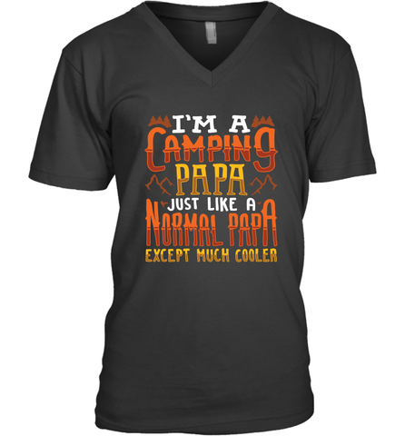 I'm A Camping Papa Camping Dad Gift Men's V-Neck Men's V-Neck / Black / S Men's V-Neck - belovedtshirt