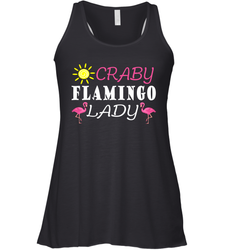 Crazy Pink Flamingo Lady Women's Racerback Tank