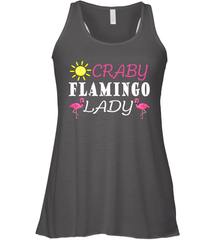 Crazy Pink Flamingo Lady Women's Racerback Tank Women's Racerback Tank - belovedtshirt
