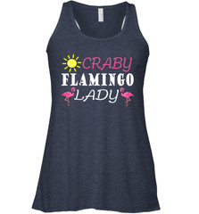 Crazy Pink Flamingo Lady Women's Racerback Tank Women's Racerback Tank - belovedtshirt