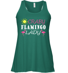 Crazy Pink Flamingo Lady Women's Racerback Tank Women's Racerback Tank - belovedtshirt