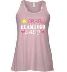 Crazy Pink Flamingo Lady Women's Racerback Tank Women's Racerback Tank - belovedtshirt