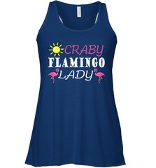 Crazy Pink Flamingo Lady Women's Racerback Tank Women's Racerback Tank - belovedtshirt