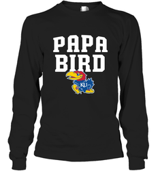 Kansas Jayhawks Papa Bird Long Sleeve T-Shirt