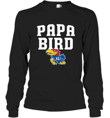 Kansas Jayhawks Papa Bird Long Sleeve T-Shirt Long Sleeve T-Shirt - belovedtshirt