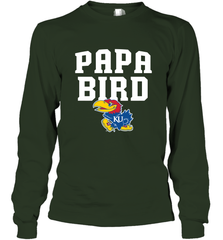 Kansas Jayhawks Papa Bird Long Sleeve T-Shirt Long Sleeve T-Shirt - belovedtshirt