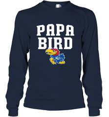 Kansas Jayhawks Papa Bird Long Sleeve T-Shirt Long Sleeve T-Shirt - belovedtshirt