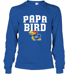 Kansas Jayhawks Papa Bird Long Sleeve T-Shirt Long Sleeve T-Shirt - belovedtshirt