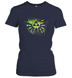 Legend Of Zelda Triforce Logo Paint Splatter Women's T-Shirt