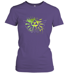 Legend Of Zelda Triforce Logo Paint Splatter Women's T-Shirt Women's T-Shirt - belovedtshirt