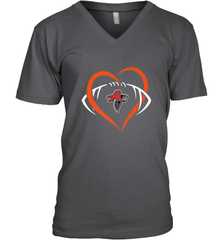 NFLAtlanta Falcons Heart Love Football Men's V-Neck Men's V-Neck - belovedtshirt