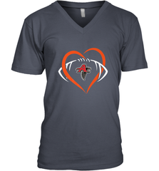 NFLAtlanta Falcons Heart Love Football Men's V-Neck Men's V-Neck - belovedtshirt