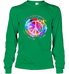 Woodstocks 50th Anniversary Peace Love tee Long Sleeve T-Shirt Long Sleeve T-Shirt - belovedtshirt