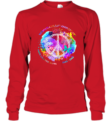 Woodstocks 50th Anniversary Peace Love tee Long Sleeve T-Shirt Long Sleeve T-Shirt - belovedtshirt