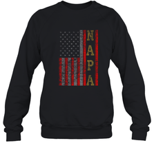 Cool Patriotic Napa US Flag Crewneck Sweatshirt Crewneck Sweatshirt - belovedtshirt