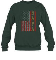 Cool Patriotic Napa US Flag Crewneck Sweatshirt Crewneck Sweatshirt - belovedtshirt