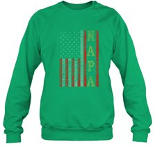 Cool Patriotic Napa US Flag Crewneck Sweatshirt Crewneck Sweatshirt - belovedtshirt