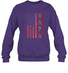 Cool Patriotic Napa US Flag Crewneck Sweatshirt Crewneck Sweatshirt - belovedtshirt