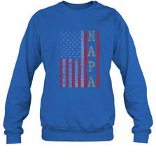 Cool Patriotic Napa US Flag Crewneck Sweatshirt Crewneck Sweatshirt - belovedtshirt