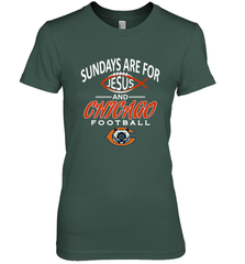 Sundays Are For Jesus and Chicago Funny Christian Football Women's Premium T-Shirt Women's Premium T-Shirt - belovedtshirt