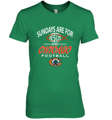 Sundays Are For Jesus and Chicago Funny Christian Football Women's Premium T-Shirt Women's Premium T-Shirt - belovedtshirt
