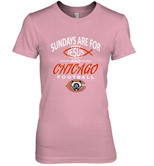 Sundays Are For Jesus and Chicago Funny Christian Football Women's Premium T-Shirt Women's Premium T-Shirt - belovedtshirt