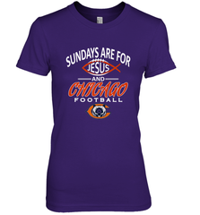 Sundays Are For Jesus and Chicago Funny Christian Football Women's Premium T-Shirt Women's Premium T-Shirt - belovedtshirt