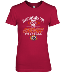 Sundays Are For Jesus and Chicago Funny Christian Football Women's Premium T-Shirt Women's Premium T-Shirt - belovedtshirt